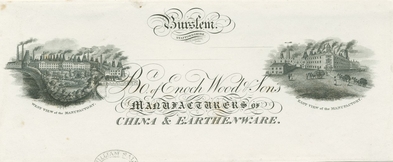 Burslem - En-tête de facture de Enoch Wood & Sons - Unbekannt