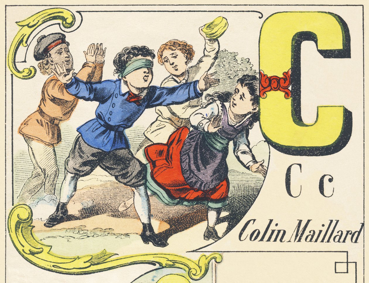 C : colin-maillard - Alphabet des jeux, c.1890 - Unbekannt