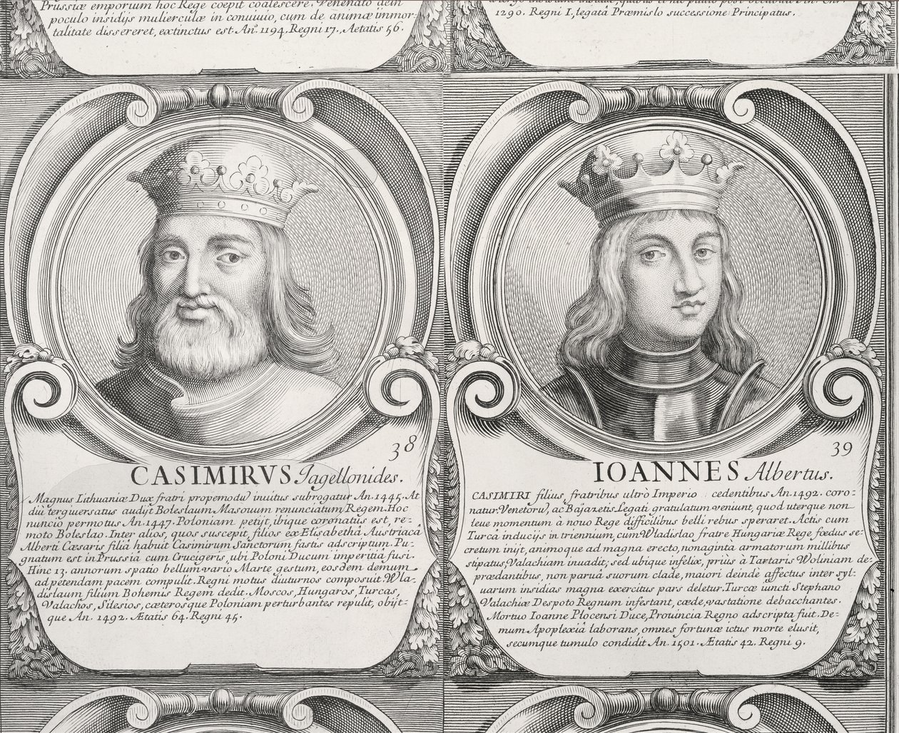 Casimir IV Jagellon, et Jan I Olbracht, no. 38 et 39 de 