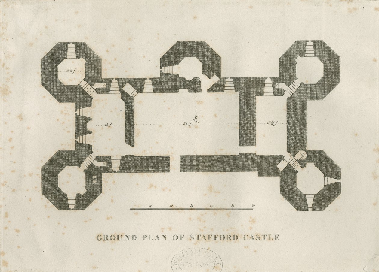 Église du château - Château de Stafford : gravure, nd [XIXe siècle] - Unbekannt