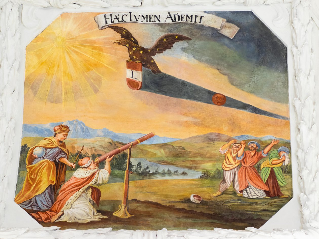 Fresque au plafond dans l
