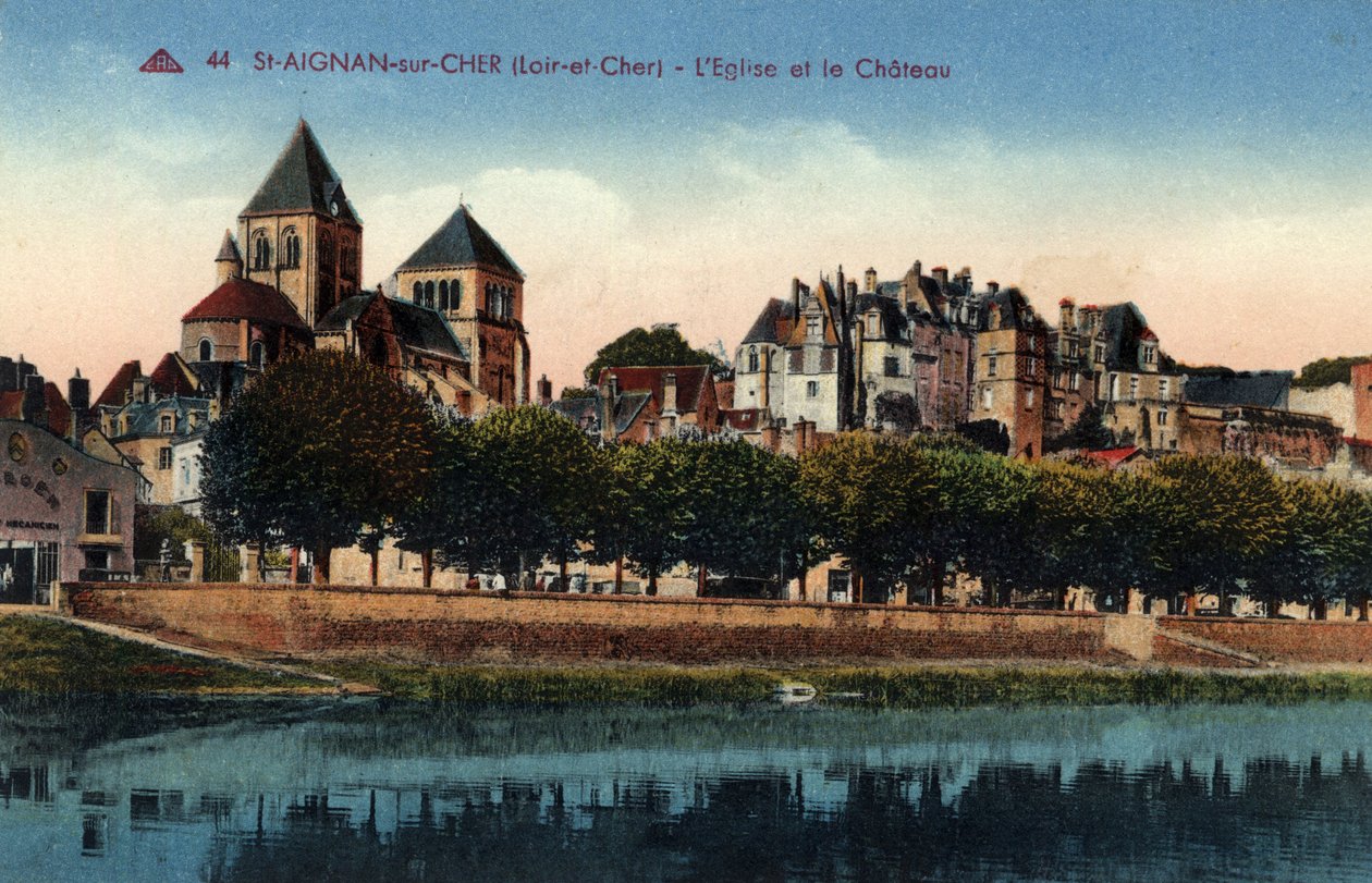 Centre, Loir-et-Cher (41), Saint-Aignan-sur-Cher : vue de la ville avec l