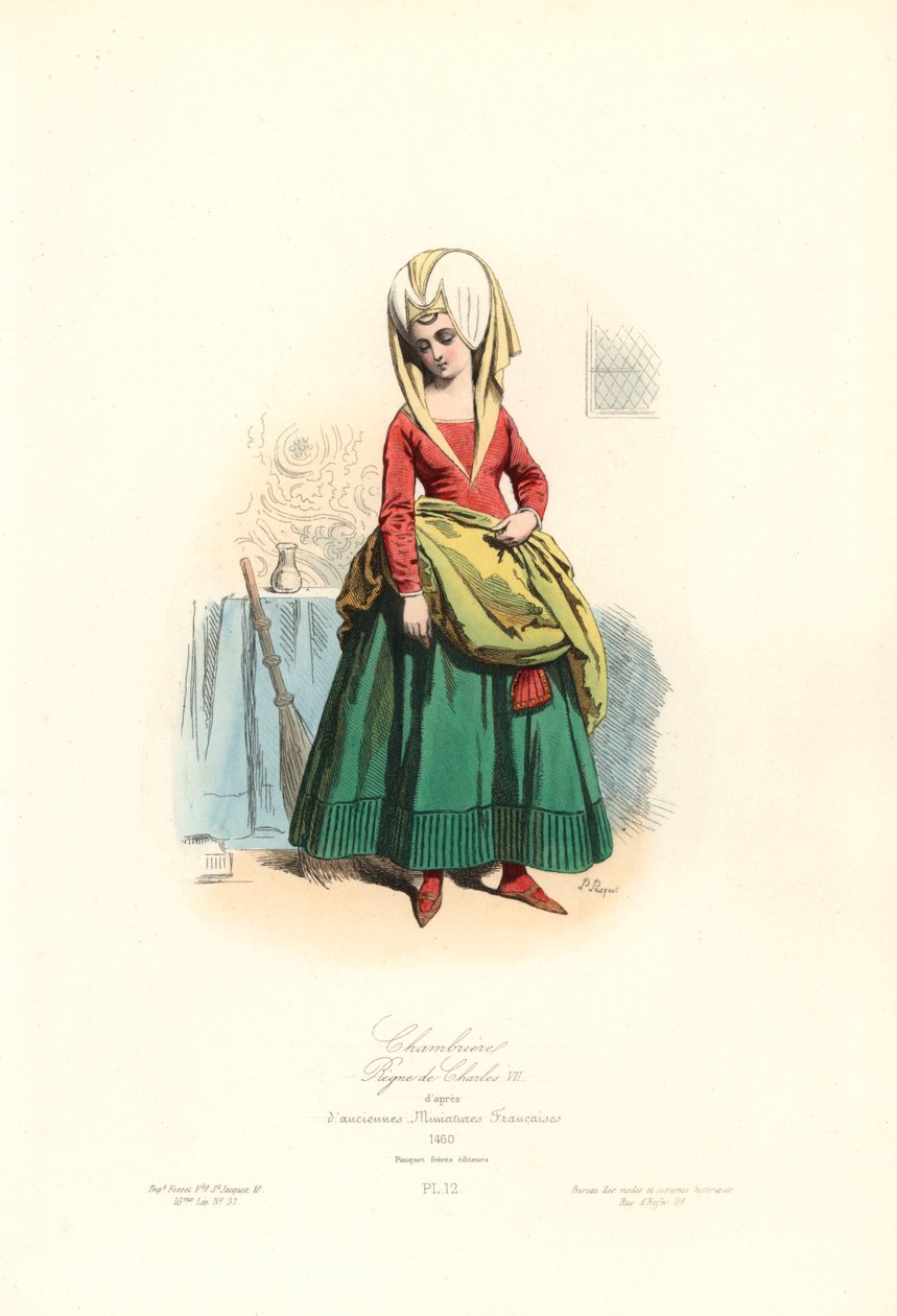 Femme de chambre, règne de Charles VII - Unbekannter Künstler