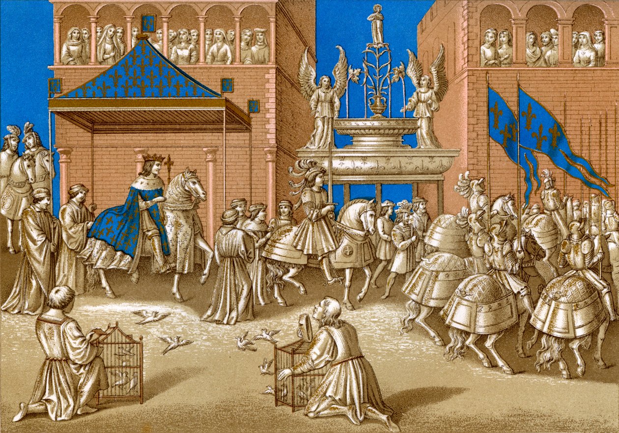 Charles VII - portrait du roi de France à cheval entrant à Paris - Unbekannter Künstler