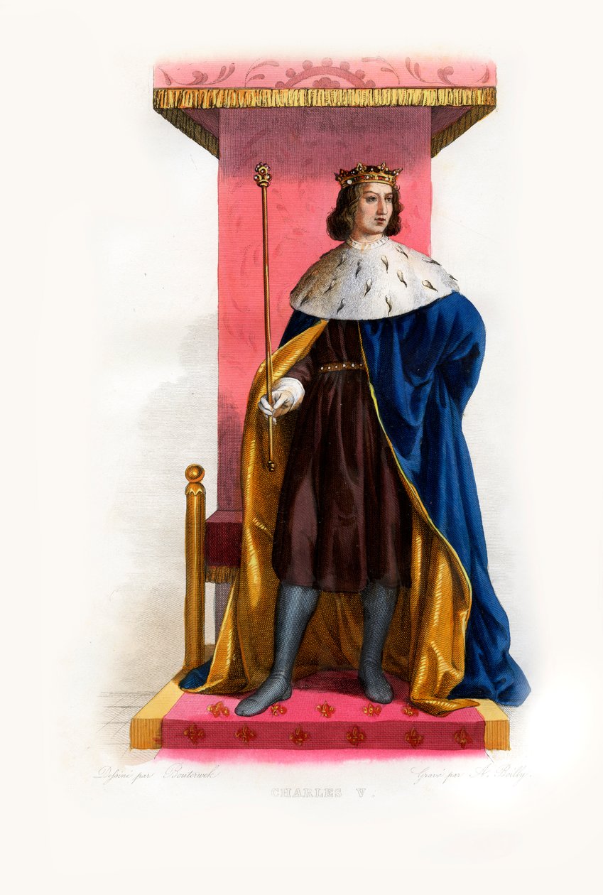 Charles V de France dit le Sage, c.1844 (gravure) - Lancelot Volders