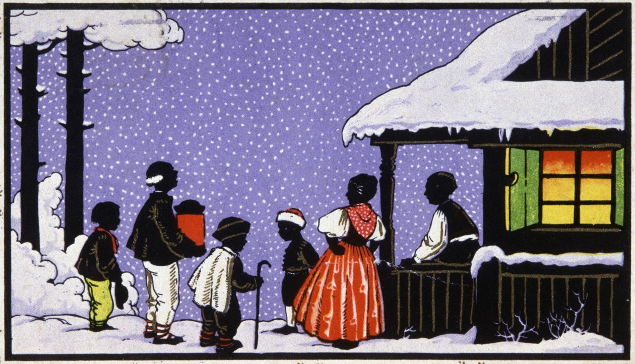 Fête de Noël dans un village en Autriche, vers 1910 - Unbekannter Künstler