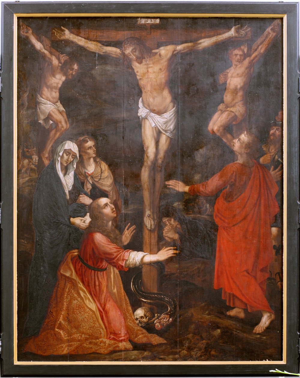 Église Saint-Martin. Intérieur. Triptyque. La Crucifixion - Unbekannter Künstler