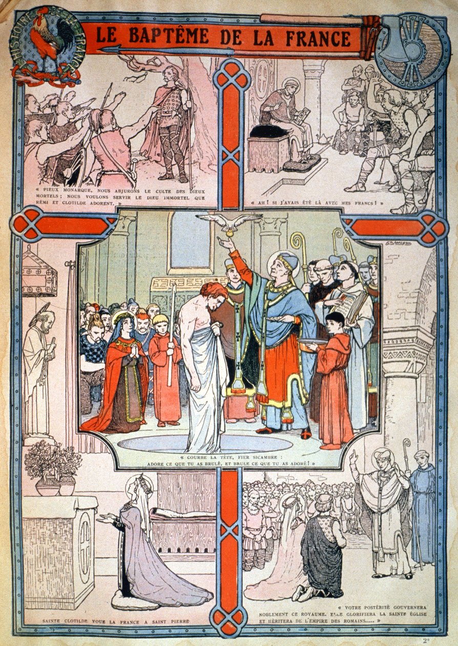 Baptême de Clovis par Saint Remi à Reims, vers 1930 - Unbekannter Künstler