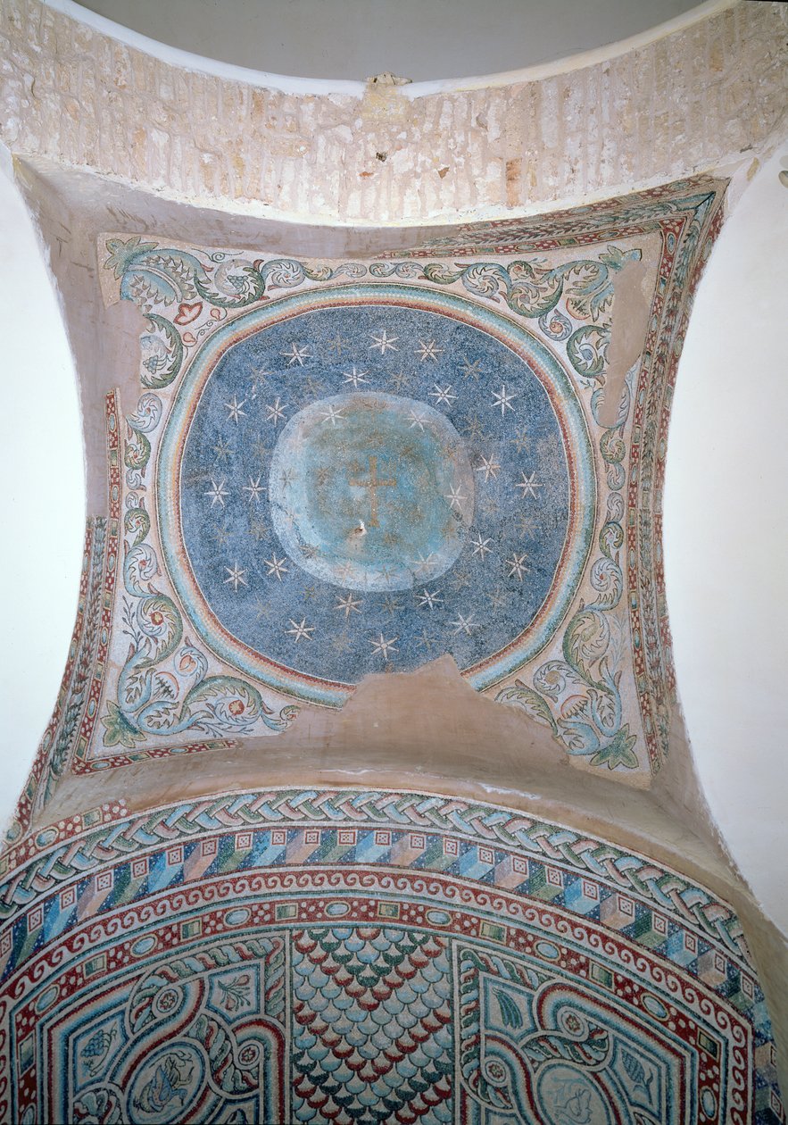 Croix contre le ciel nocturne, décoration de la coupole, Ve siècle - Unbekannt