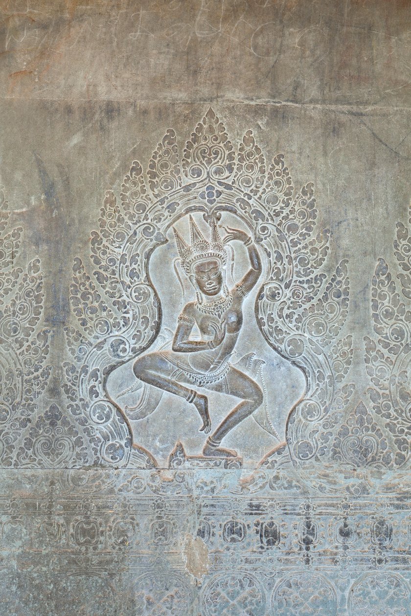 Relief de danse Apsara sur le mur extérieur ouest, Angkor Wat, Cambodge - Unbekannter Künstler