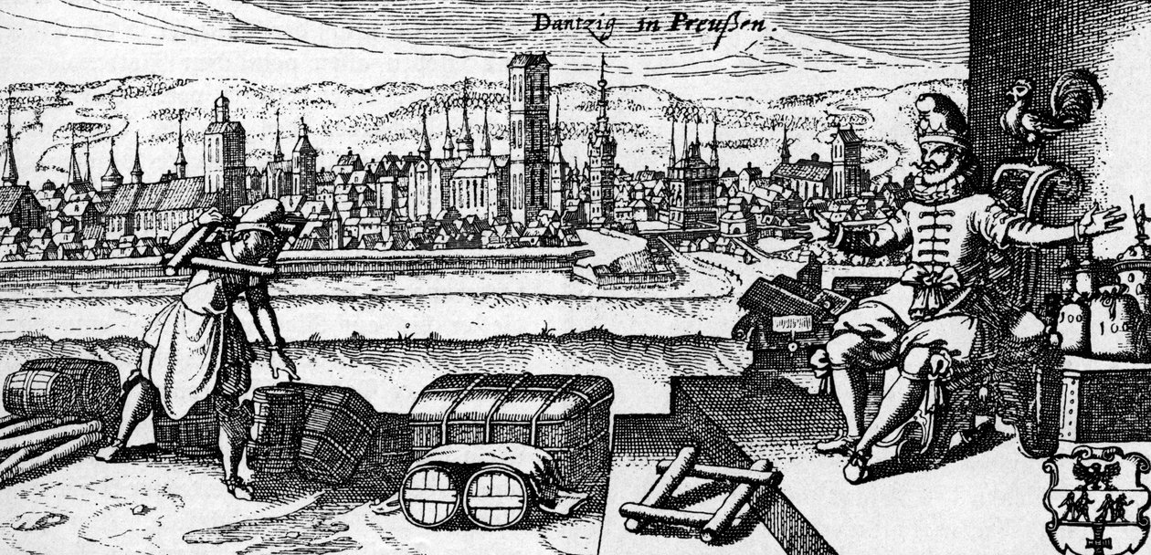 Danzig / Gdansk - vue de la ville, c. 1700 - Unbekannter Künstler