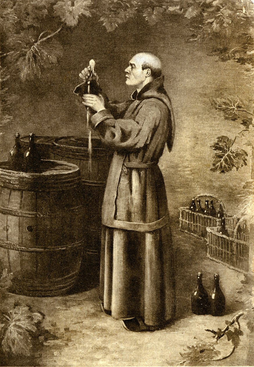 Dom Pérignon découvrant la mousse en 1714 - début du XXe siècle - Alec Hunter