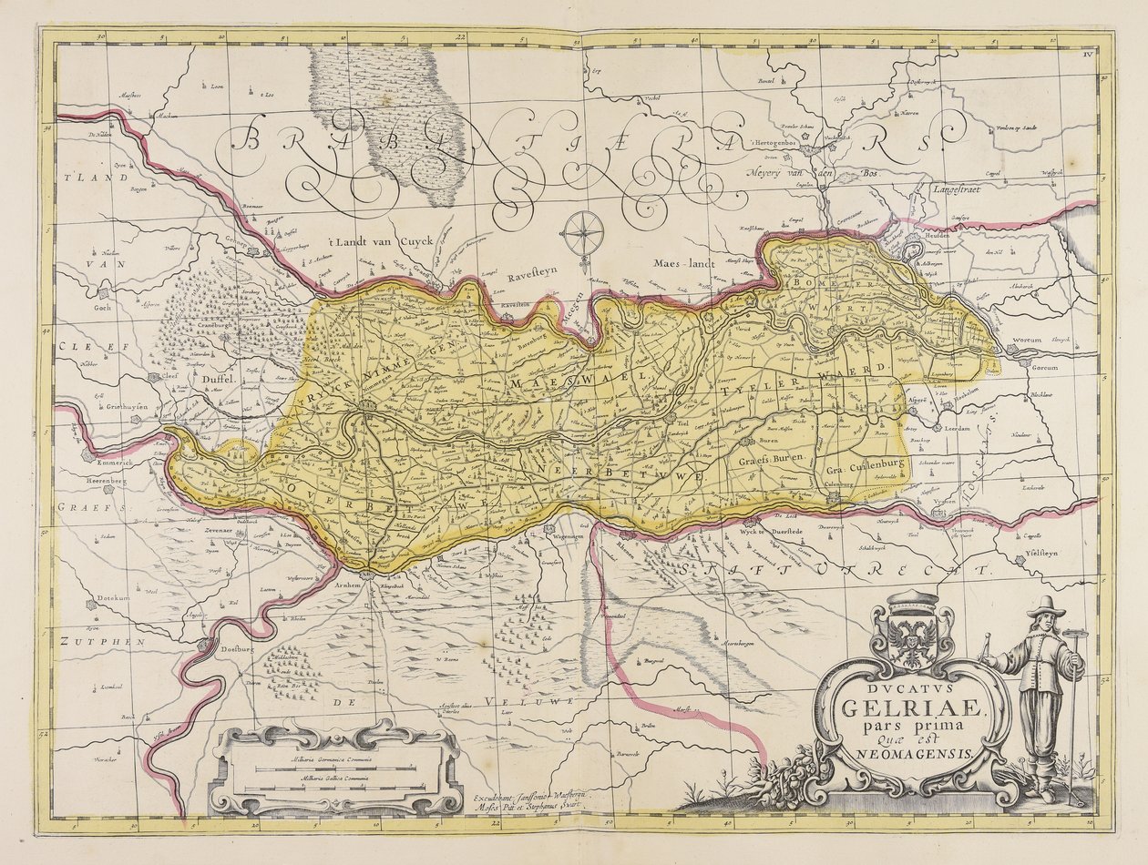 Ducatus Gelriae pars prima quae est Neomagensis auctore Bartholdo Wicheringe. - Unbekannter Künstler