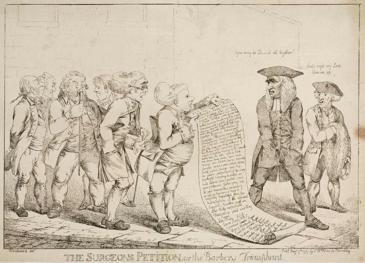 Pétition des chirurgiens ou Les barbiers triomphants, 7 août 1797 - Unbekannt