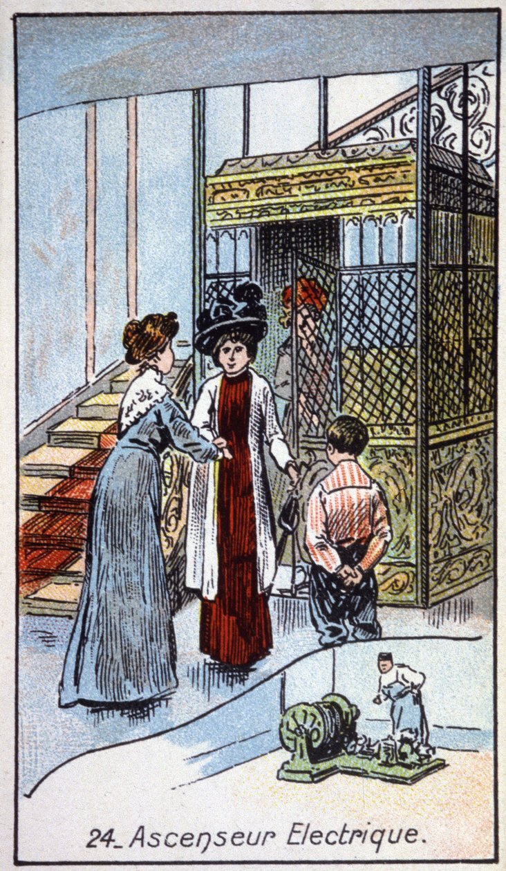 Ascenseur électrique, vers 1910 - Unbekannter Künstler