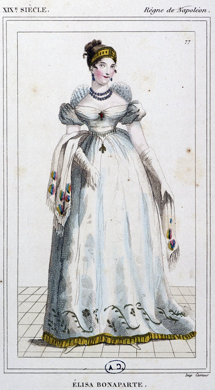 Élisa Bonaparte Baciocchi, c. 1810 (gravure) - Unbekannter Künstler