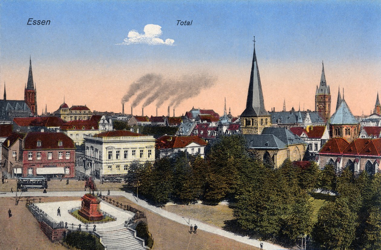 Essen, Allemagne - Vue du centre-ville, début du 20ème siècle - Unbekannter Künstler