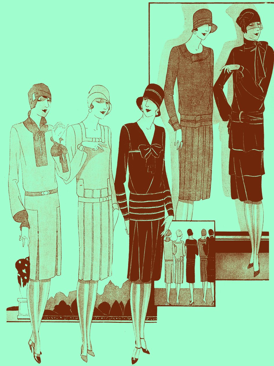 Mode : robes au printemps 1928 - Unbekannter Künstler