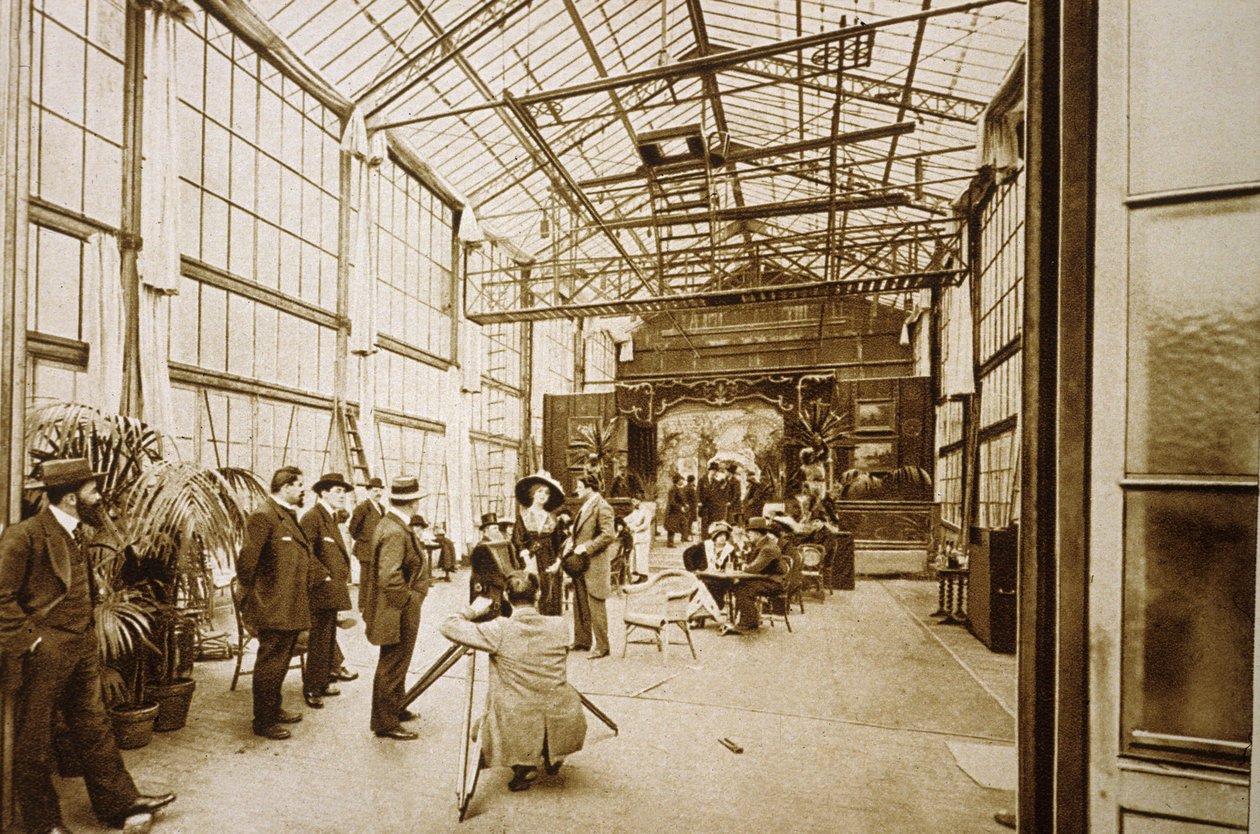 Tournage dans le Studio de Montreuil (près de Paris, studio de Méliès) c. 1900 - Unbekannter Künstler