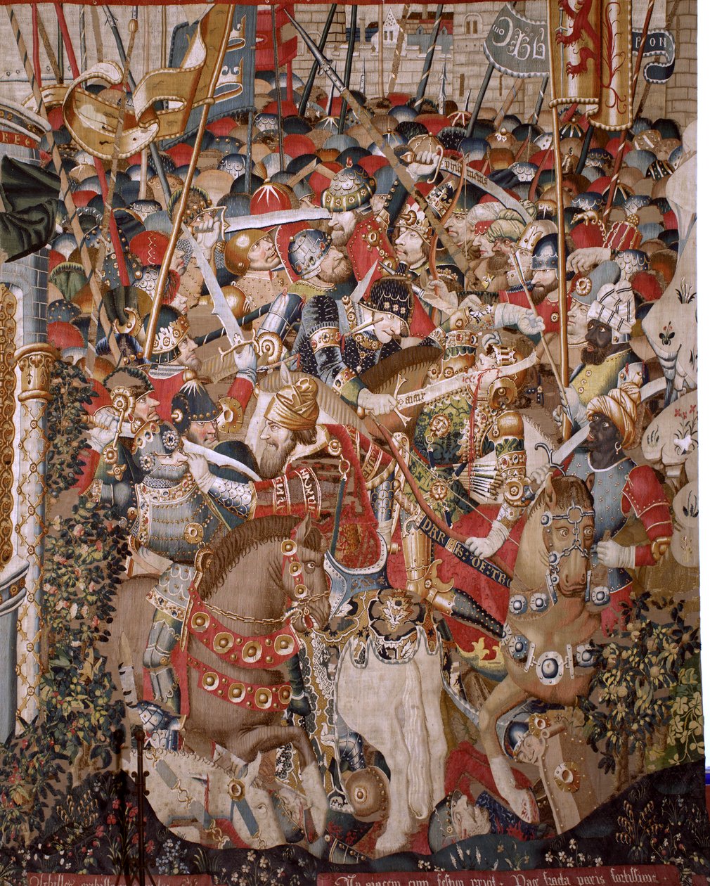 Tapisserie flamande. Série La Guerre de Troie. Mort d