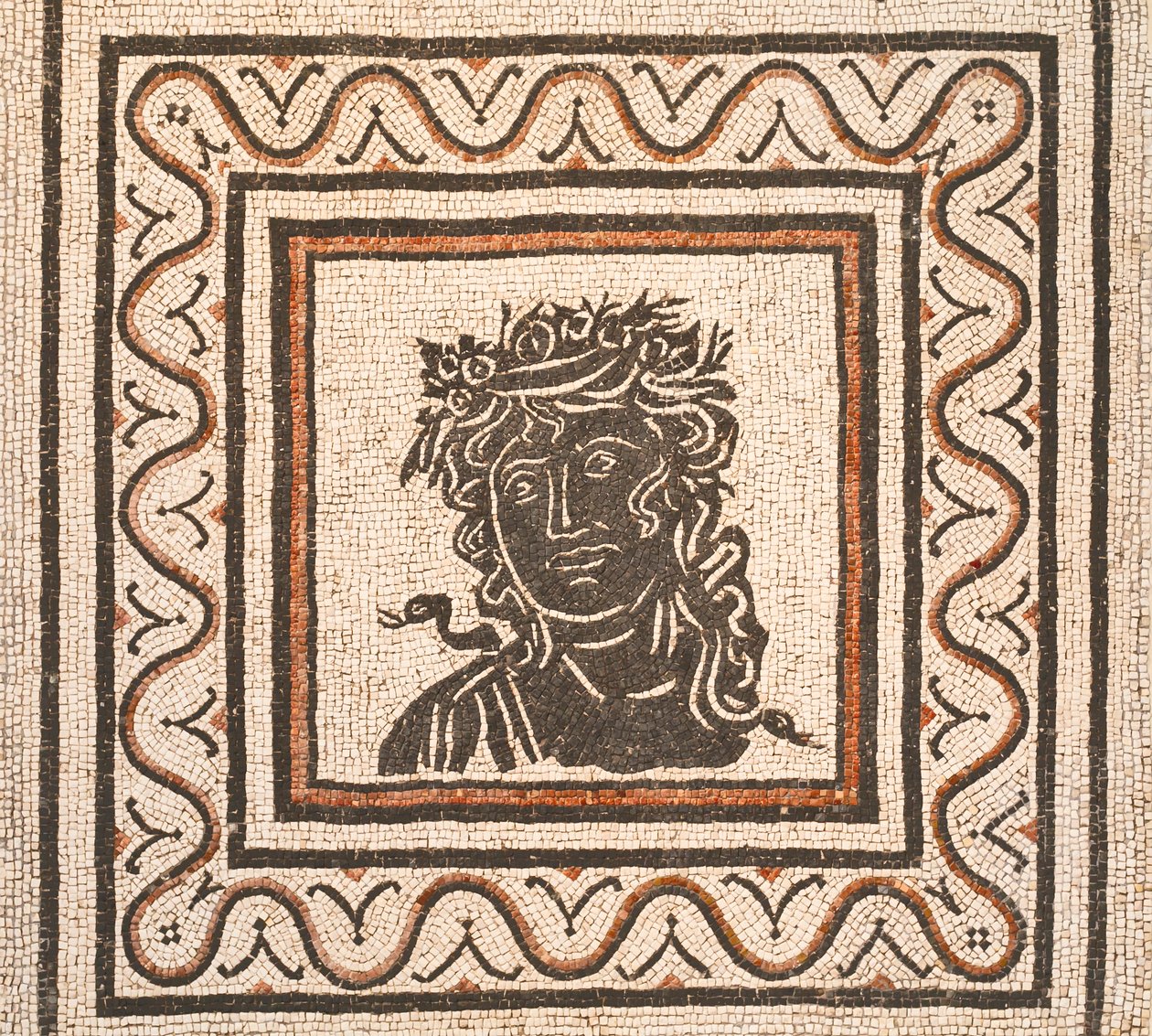 Mosaïque de sol avec l