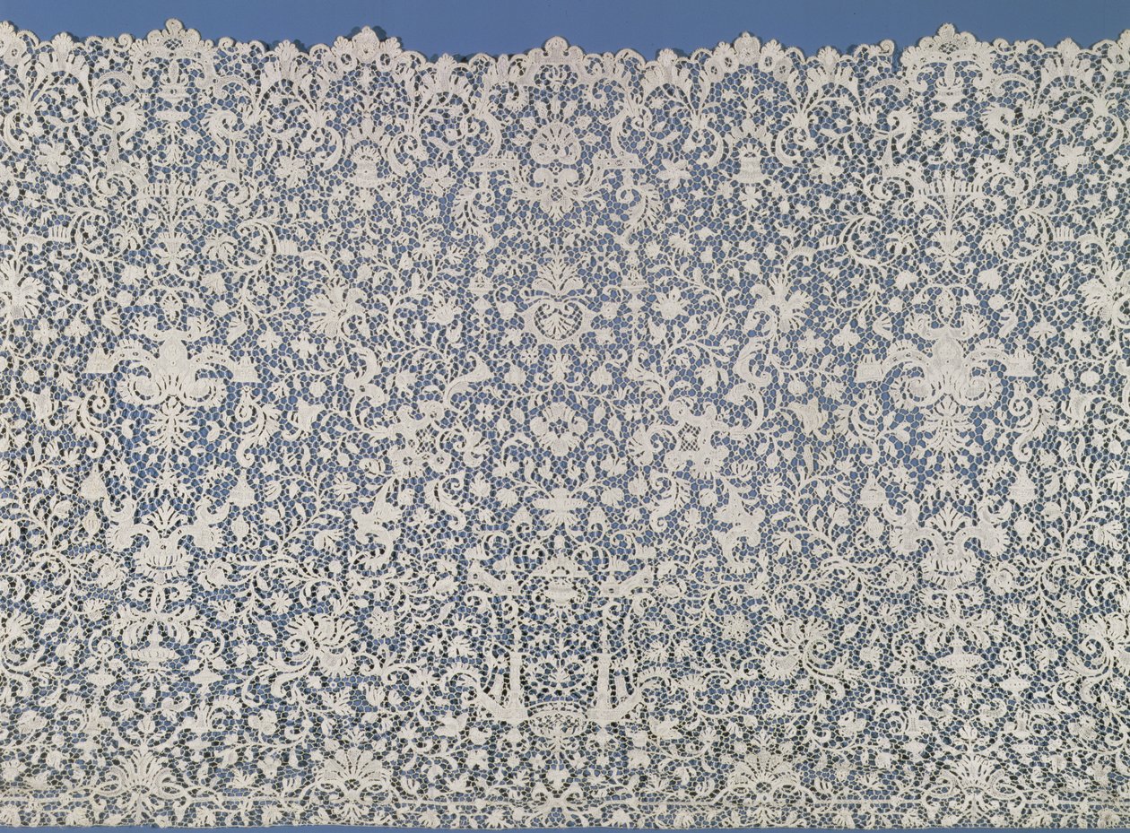 Volant de dentelle guipure, français, vers 1700 - Unbekannt