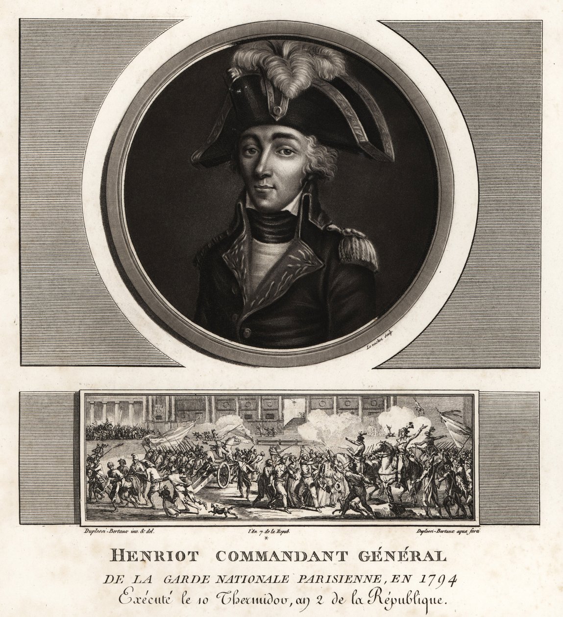 François Henriot, chef jacobin, Commandant Général de la Garde Nationale Parisienne, exécuté en 1794 - Unbekannt