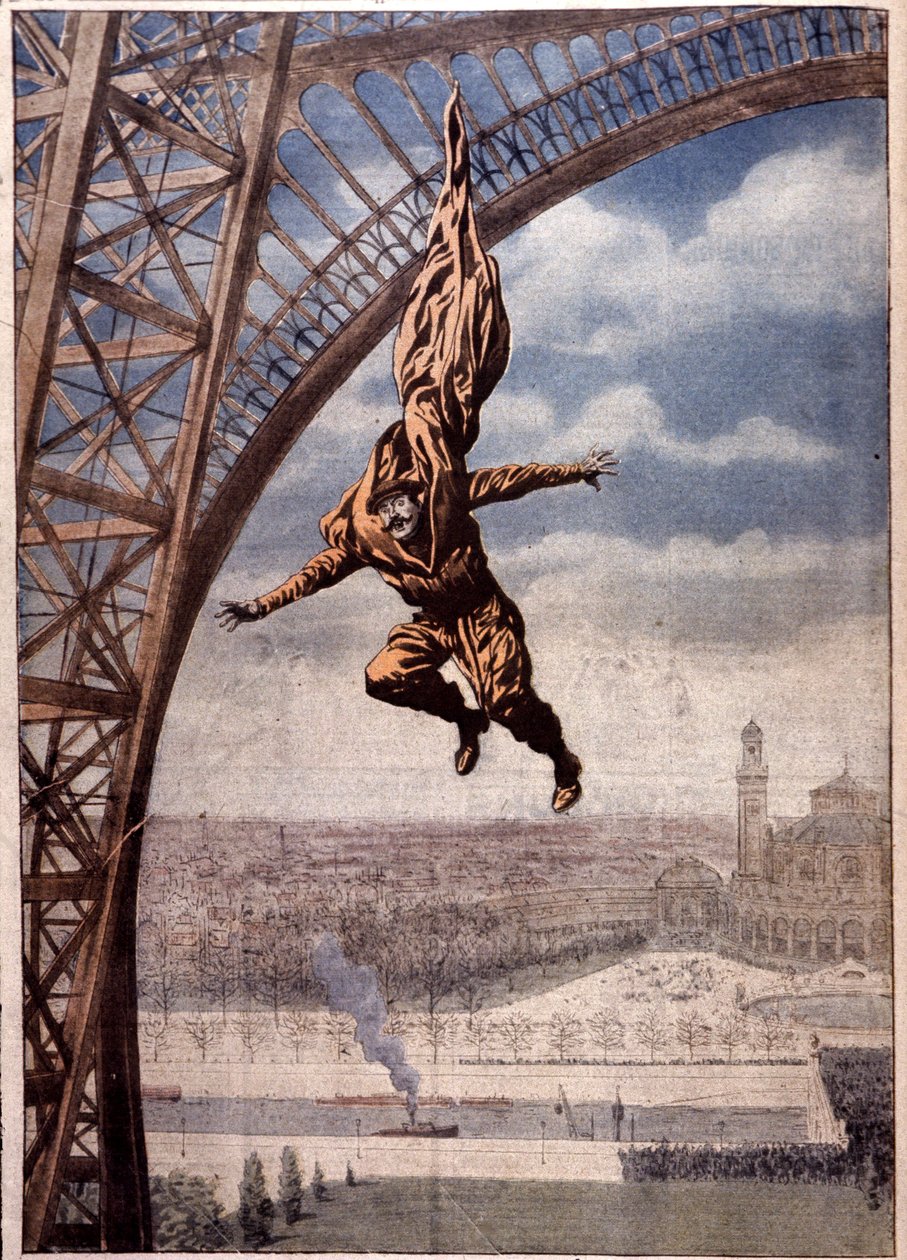 Franz Reichelt mort en testant son "manteau-parachute" depuis la tour Eiffel - Unbekannter Künstler