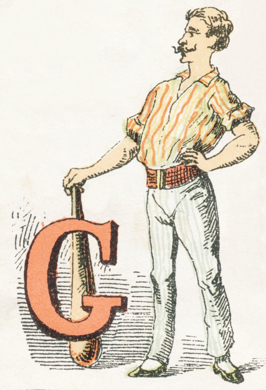 G - Gymnaste - Alphabet Enfantin, Éditions Gordinne 1920 (gravure) - Unbekannt