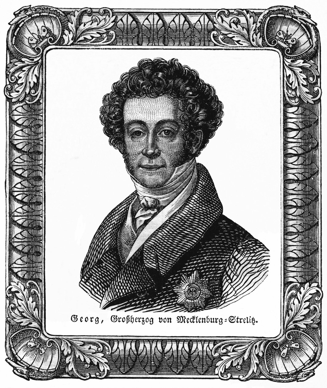 Georges de Mecklembourg Strelitz (1779-1860) - George, grand-duc de Mecklembourg-Strelitz, illustration de : "Das Pfennig Magazin", Nr. 223, 8 juillet 1837 - Unbekannter Künstler