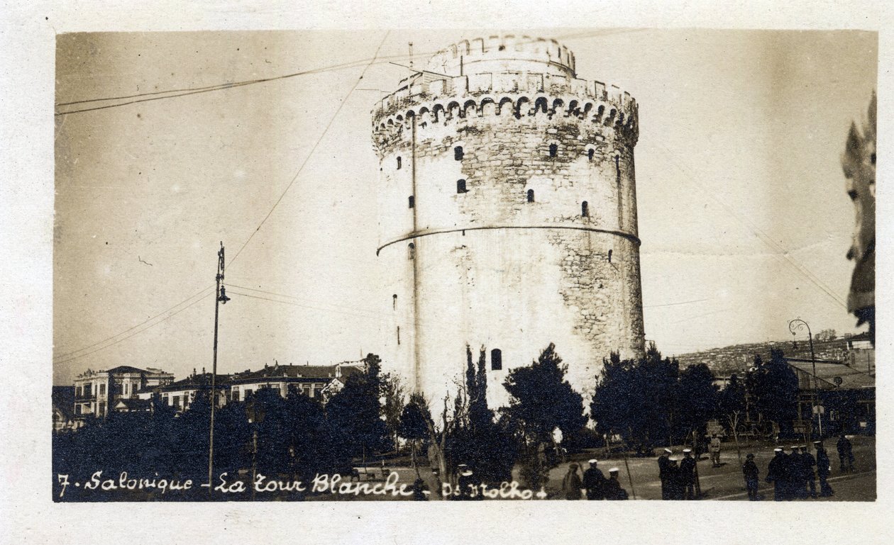 Grèce, Salonique : vue de la Tour Blanche - Carte postale 1914-1918 - William M. Timlin