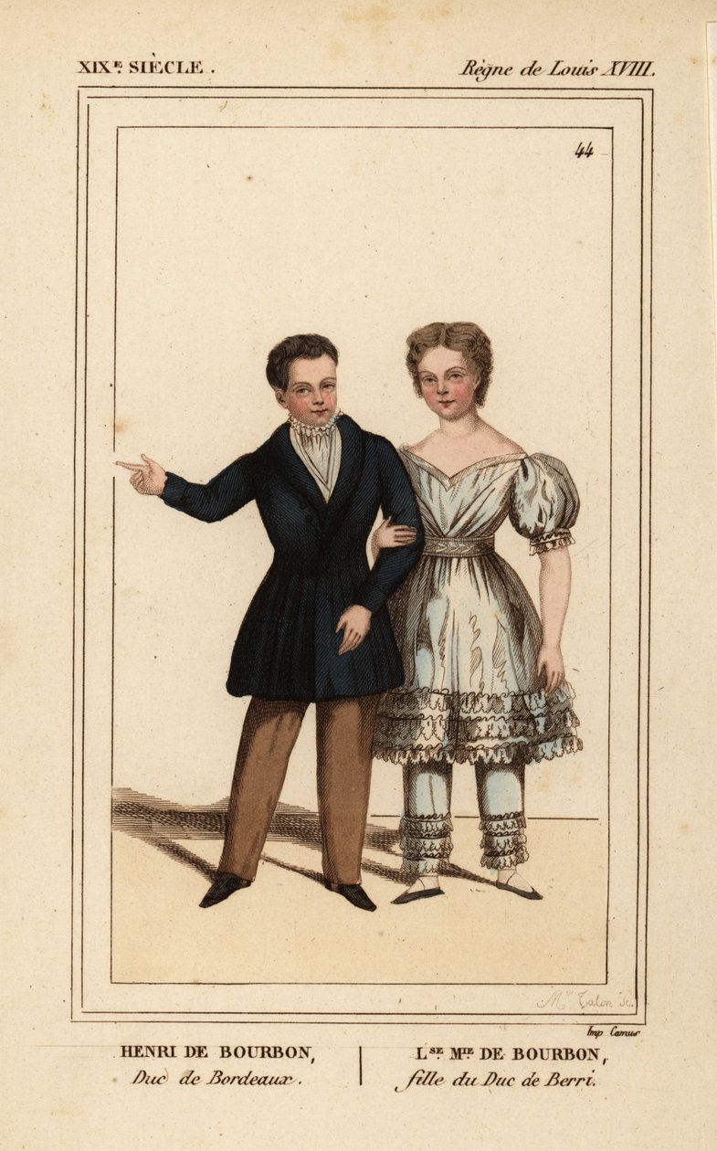 Henri, comte de Chambord, duc de Bordeaux 1820-1883 et Louise Marie Thérèse d