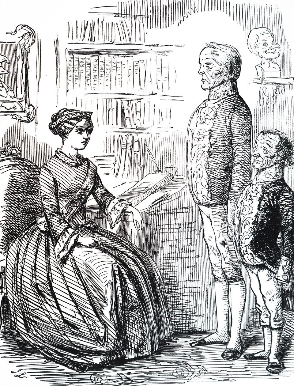 Henry John Temple, 3e vicomte Palmerston remettant sa démission à la reine Victoria - Unbekannter Künstler