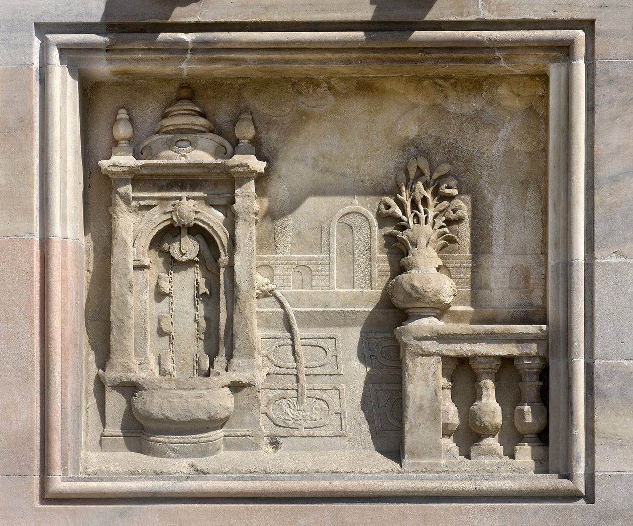 Haut-relief représentant un puits couvert par Francesco Bono (1654). Cathédrale de Milan, Italie - Unbekannt