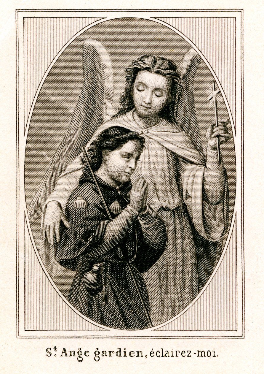 Saint Ange Gardien, éclaire-moi - Unbekannter Künstler