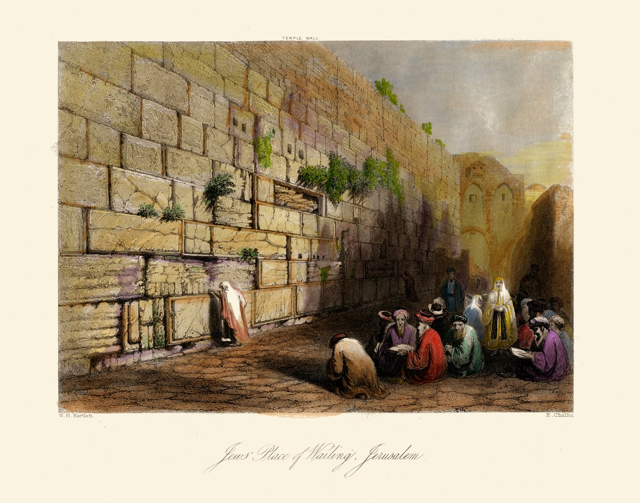 Terre Sainte - Lieu de lamentation des Juifs, Jérusalem - Bible - Unbekannter Künstler