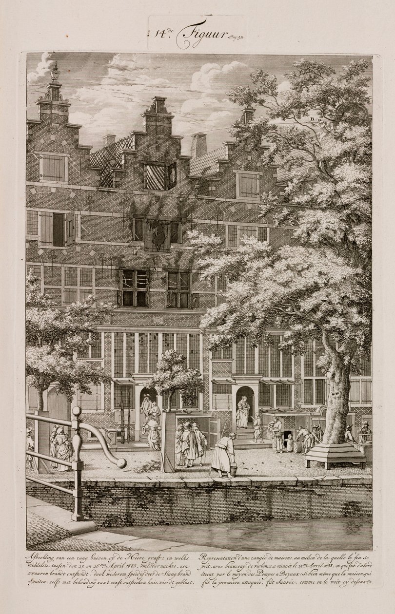 Maison endommagée par le feu, Amsterdam, Hollande - Unbekannt