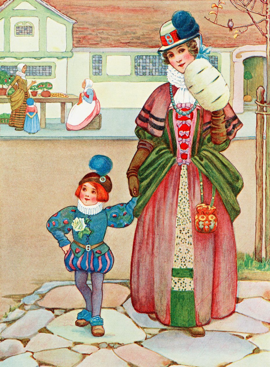 Illustration du poème Différence tiré du livre Enfance par Millicent et Githa Sowerby, publié en 1907 - Unbekannter Künstler