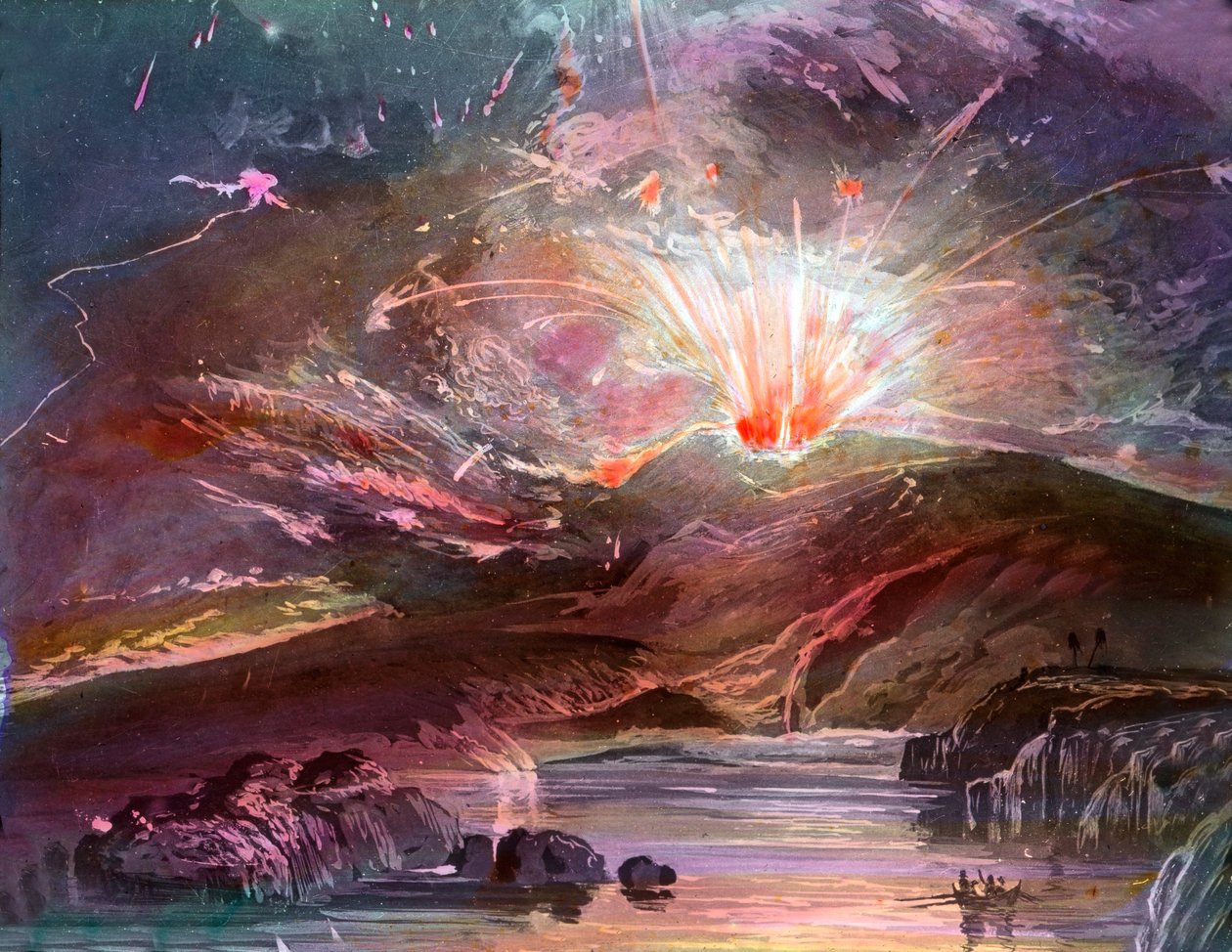 En avril 1902, le volcan Montagne Pelée sur l