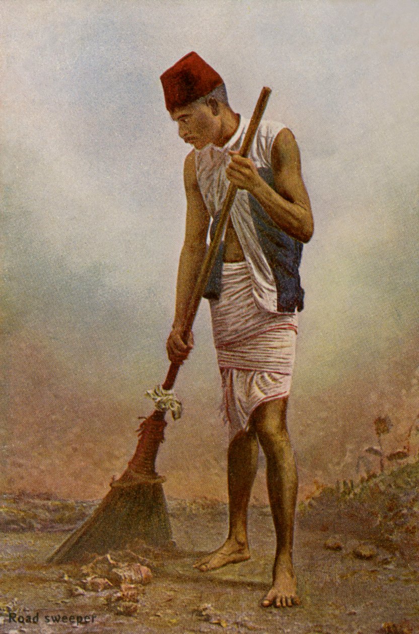 Balayeur de rue indien - Unbekannter Künstler
