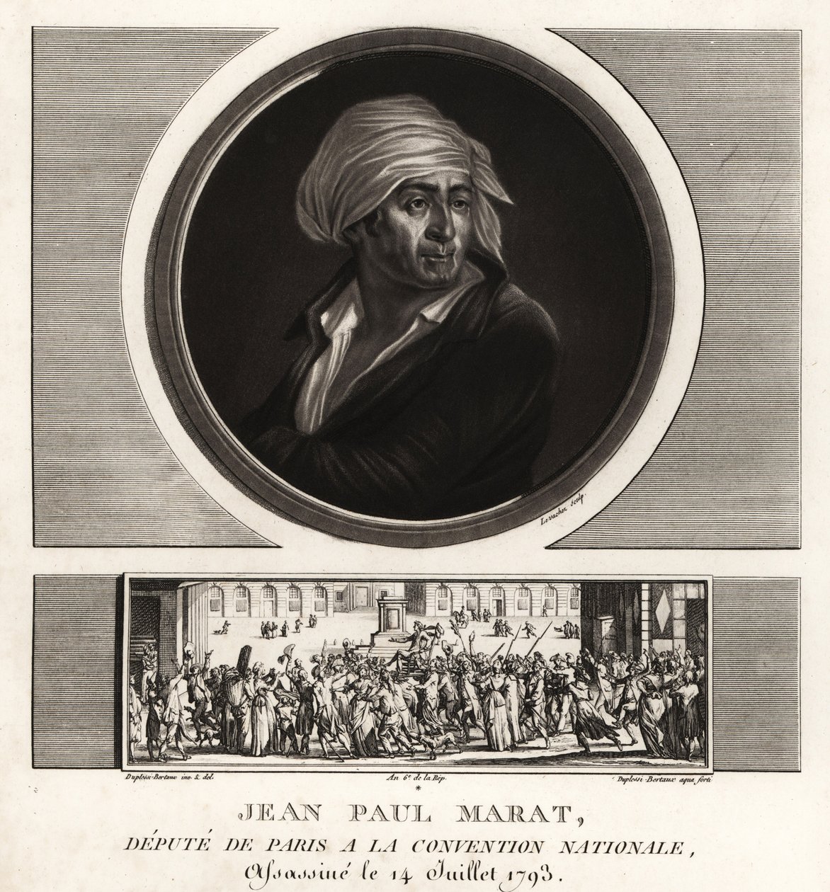 Jean Paul Marat, député de Paris à la Convention nationale, assassiné ...