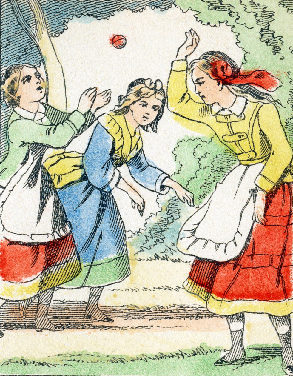 Jeu : La pelote - Alphabet des divertissements enfantins c.1890 (lithographie) - Unbekannt