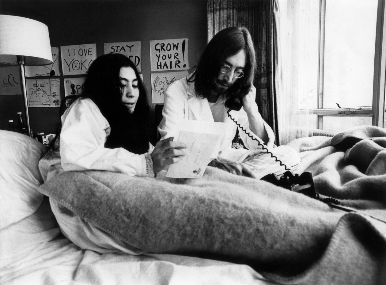 John Lennon et Yoko Ono à l