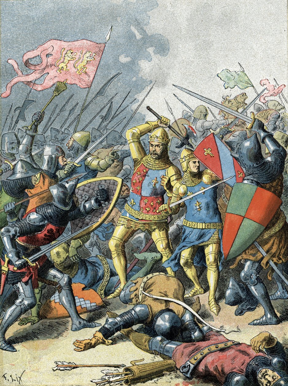 Jean II le Bon à la bataille de Poitiers (1356) - Unbekannter Künstler