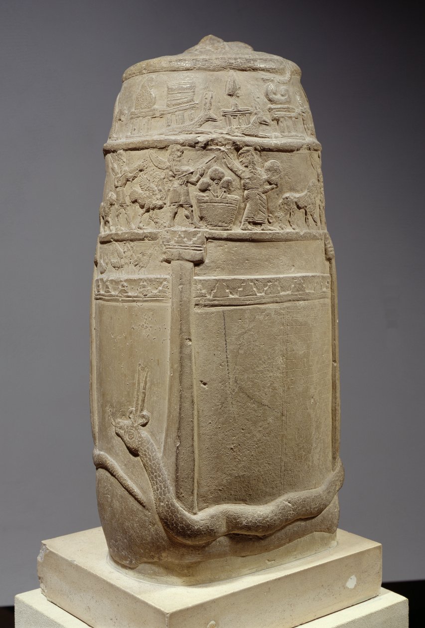Kudurru, charte kassite pour la concession de terres, inachevée, vers 1200 av. J.-C. (calcaire) - Unbekannt