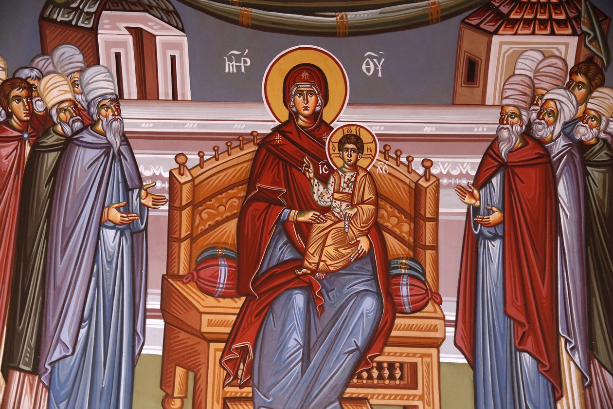 Monastère de Kykkos : Fresque de la Vierge à l