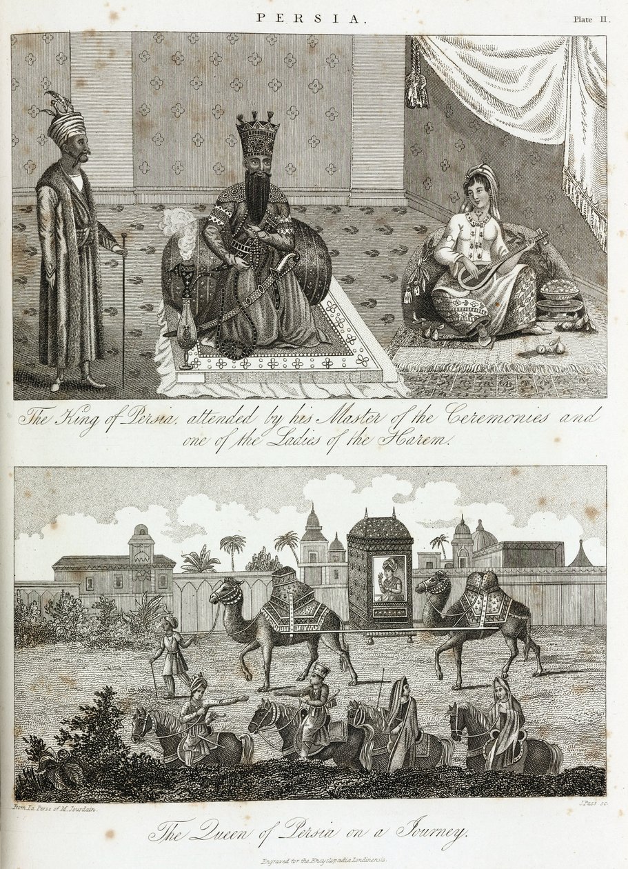Le roi et la reine de Perse, vers 1810-1829 - Unbekannt