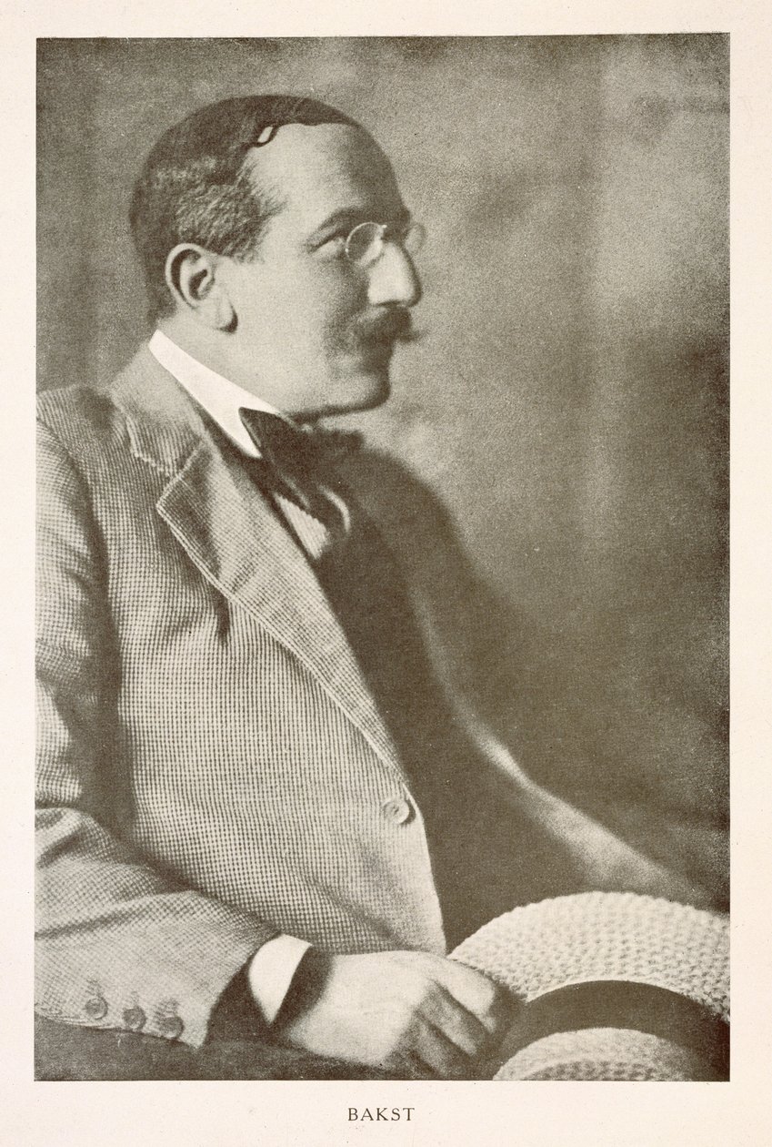 Leon Bakst (1866-1924), peintre russe, photographie de portrait (photo n/b) - Unbekannt