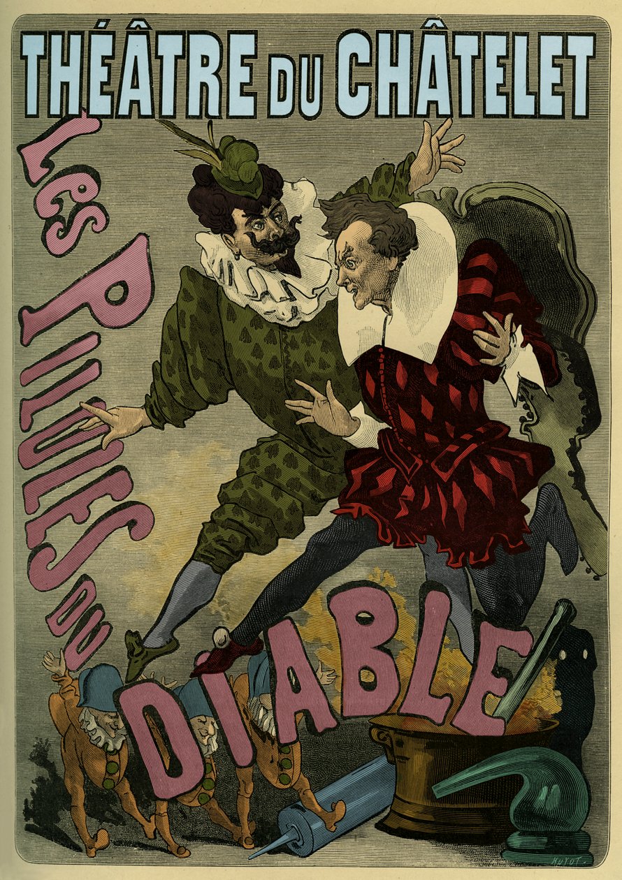 Les Pilules du Diable - affiche publicitaire féerie - Unbekannter Künstler