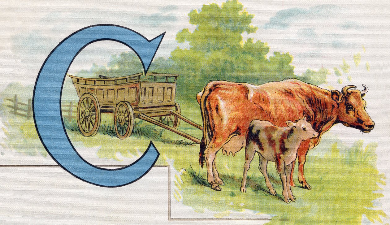Lettre C: Carrosse. Gravure dans "ABC L